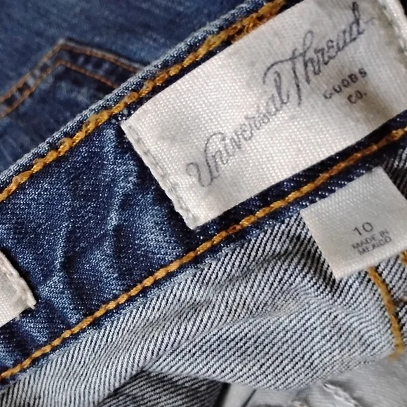 Universal Thread Mid Rise 90s Baggy Jeans 100% Cotton Classic Blue Size 10 - Picture 9 of 13